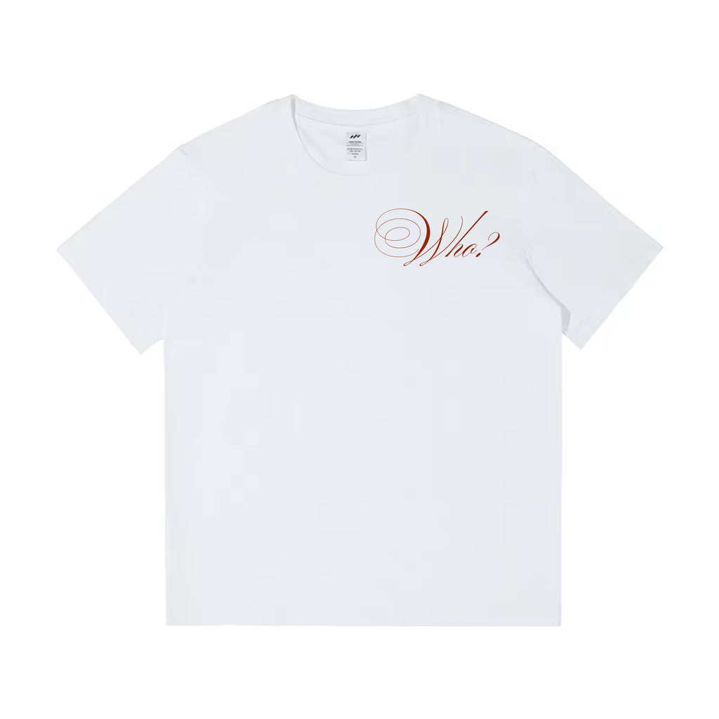 Who Tee “ 001 “ - WHITE + RED
