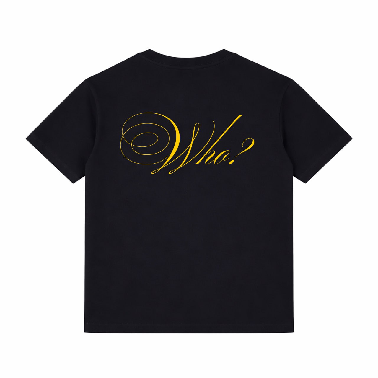 Who Tee “ 001 “ - BLACK + YELLOW