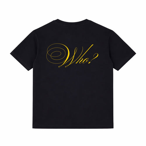 Who Tee “ 001 “ - BLACK + YELLOW